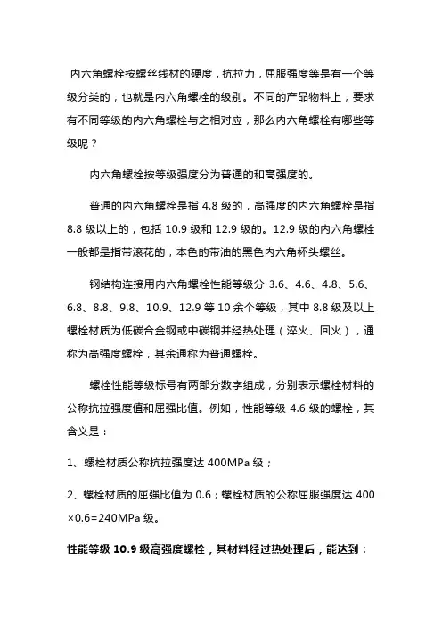 内六角螺钉标准