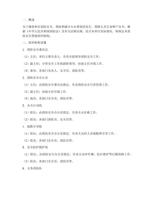 消防安全预案组织机构
