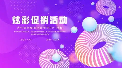 商场促销活动策划ppt模板