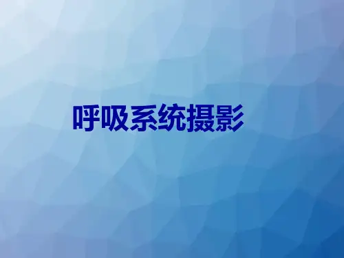 影像技术学(呼吸系统摄影)  ppt课件