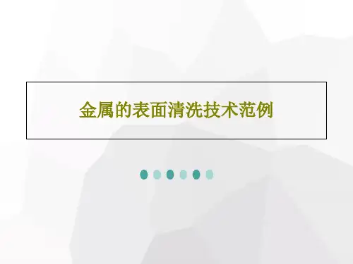 金属的表面清洗技术范例26页PPT