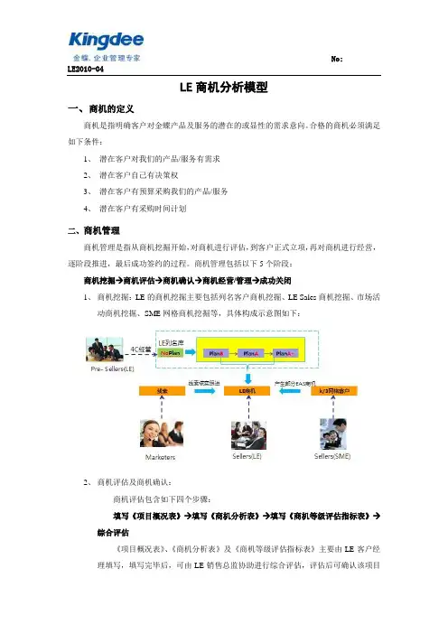 LE商机分析模型
