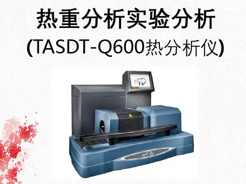 热重分析实验分析(TASDT-Q600热分析仪)