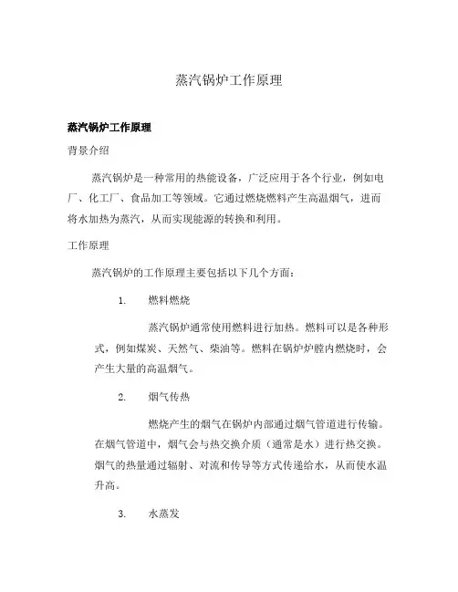 蒸汽锅炉工作原理