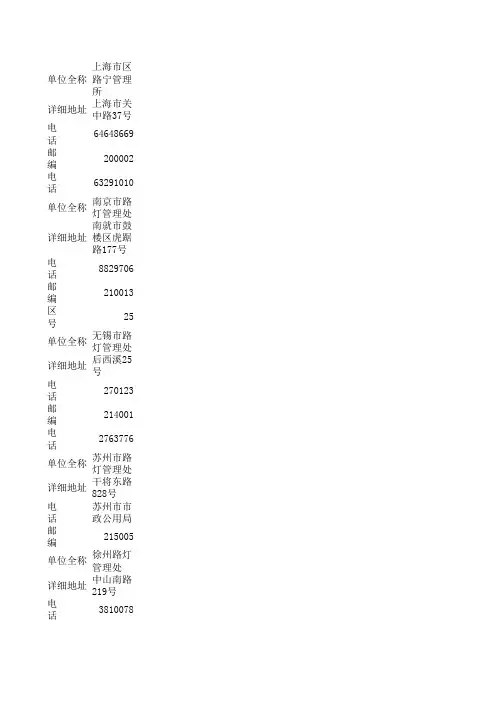 全国路灯管理所