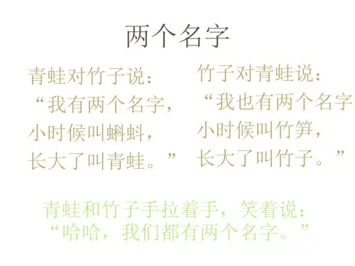 语文一年级下北师大版15-1《我的名字》课件(5张)