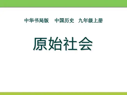 《原始社会》史前时期的人类PPT(上课用)2