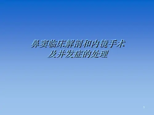 鼻窦临床解剖和内镜手术及并发症的处理ppt课件