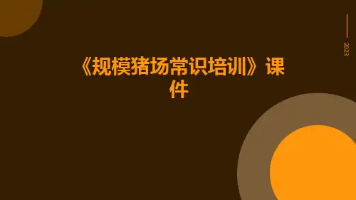 《规模猪场常识培训》课件