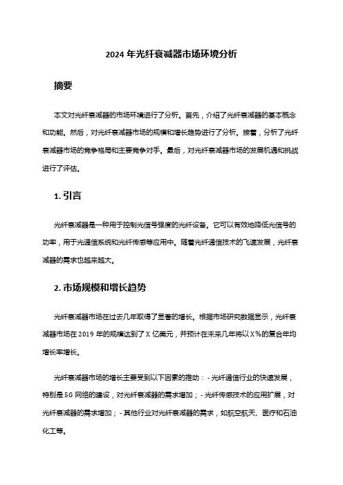 2024年光纤衰减器市场环境分析