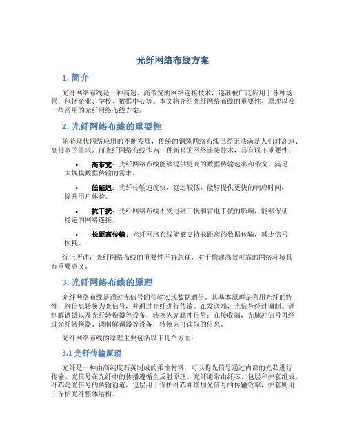 光纤网络布线方案