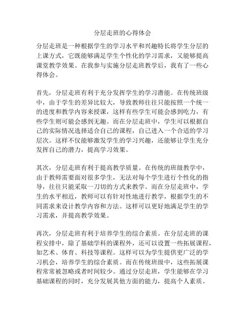 分层走班的心得体会