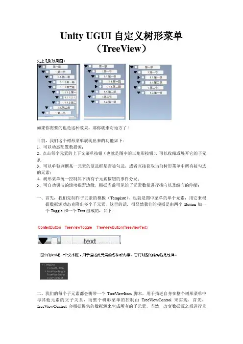 Unity UGUI自定义树形菜单(TreeView)