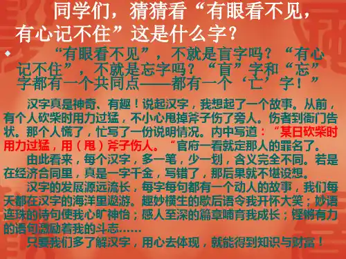 《神奇的汉字》课件