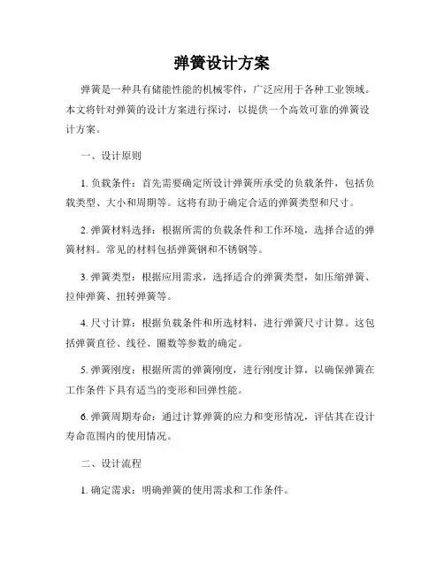 弹簧设计方案