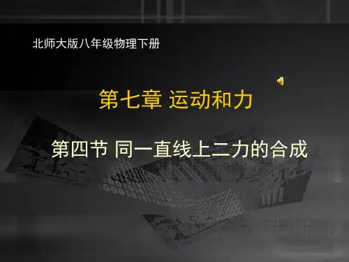 北师大物理八下《同一直线上二力的合成》课件