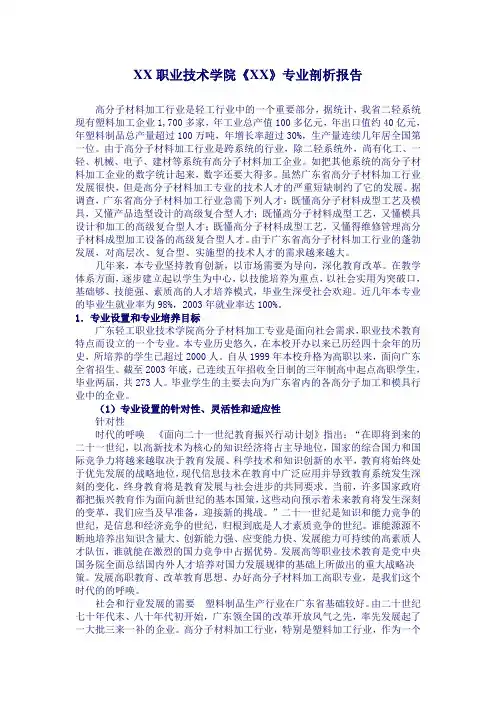 专业剖析模版