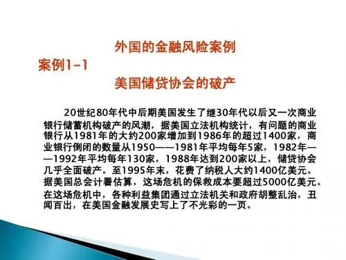 金融风险管理案例