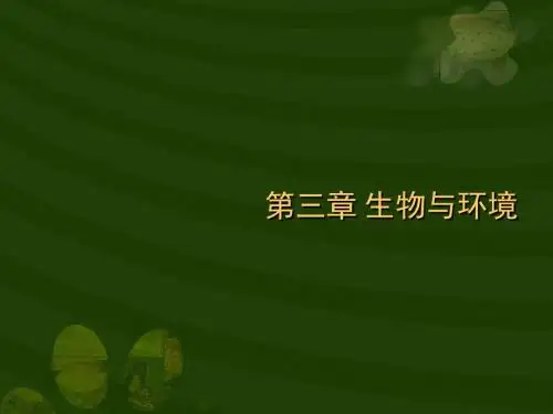 生物的生活环境 PPT课件 济南版