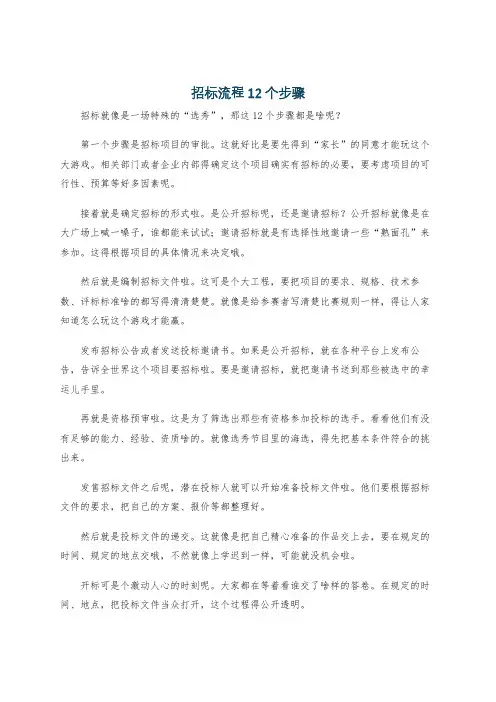 招标流程12个步骤