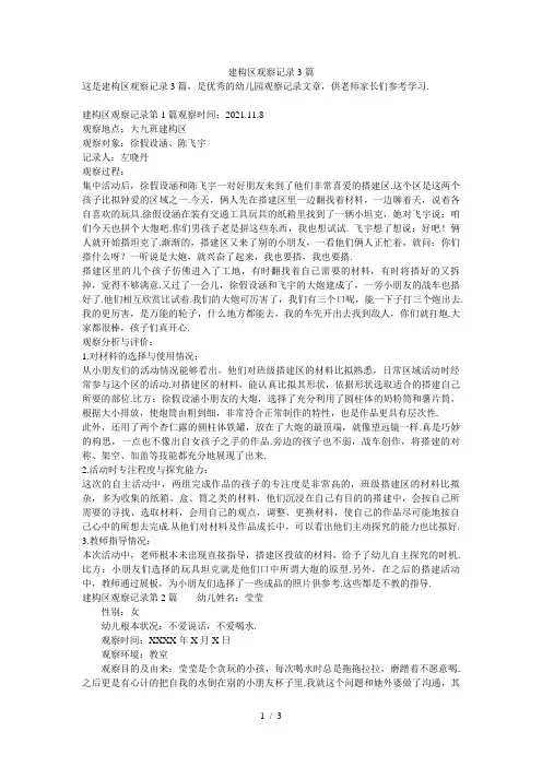 建构区观察记录3篇