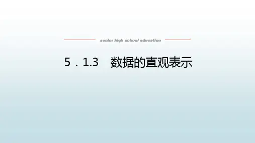 高中教育数学必修第二册人教B版《5.1.3 数据的直观表示》教学课件