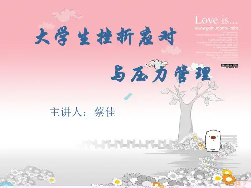大学生压力管理与应对ppt课件