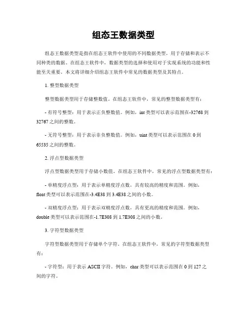 组态王数据类型