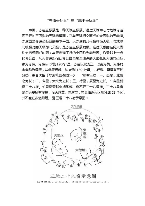 “赤道坐标系”与“地平坐标系”