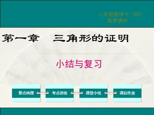 第一章  三角形的证明小结与复习