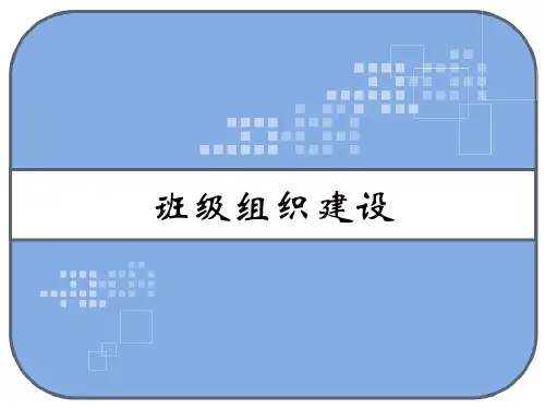 班级组织建设 PPT