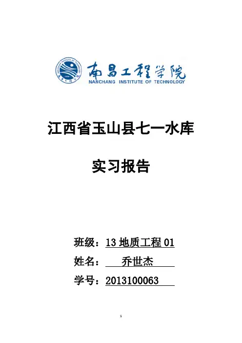 江西玉山地质填图实习报告