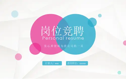银行竞聘经理PPT