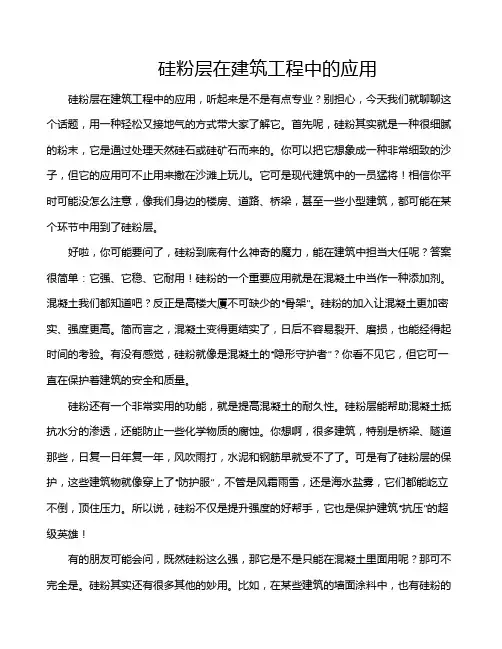 硅粉层在建筑工程中的应用
