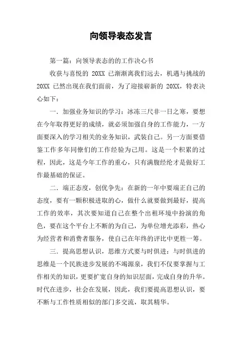 向领导表态发言