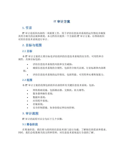 it审计方案