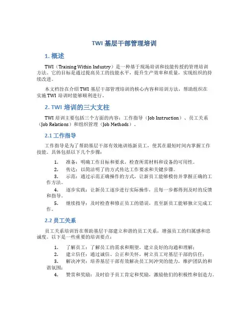 TWI基层干部管理培训