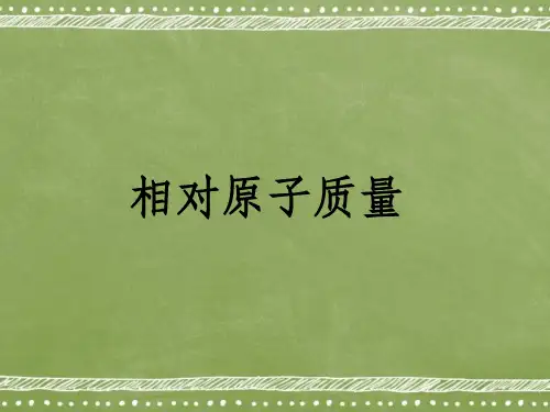 初中八年级化学《相对原子质量》PPT课件