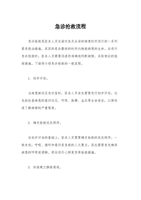 急诊抢救流程
