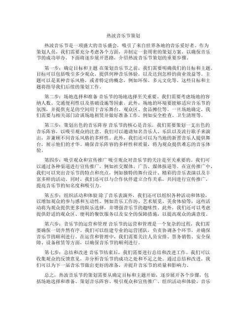 热波音乐节策划