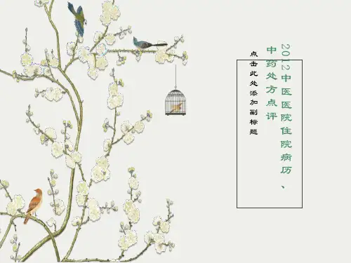 中医院住院病历点评