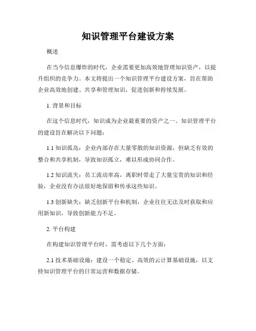 知识管理平台建设方案