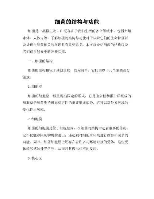 细菌的结构与功能