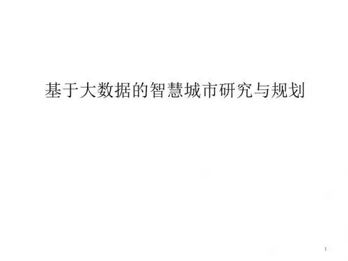 城市规划基于大数据的智慧城市研究与规划ppt课件