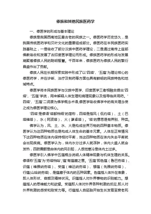 傣族和其他民族医药学