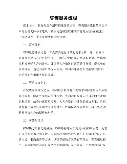 咨询服务流程