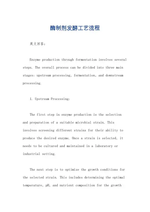 酶制剂发酵工艺流程