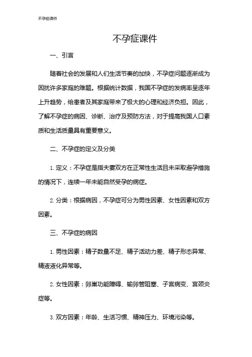 不孕症课件