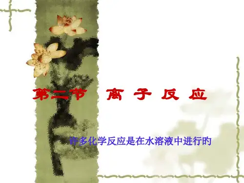 人教版高一化学必修一第二节离子反应省公开课获奖课件说课比赛一等奖课件