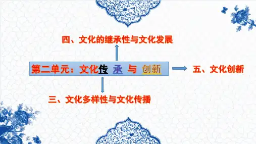 高中政治人教版必修三文化生活4.2文化在继承中发展课件共23张PPT)